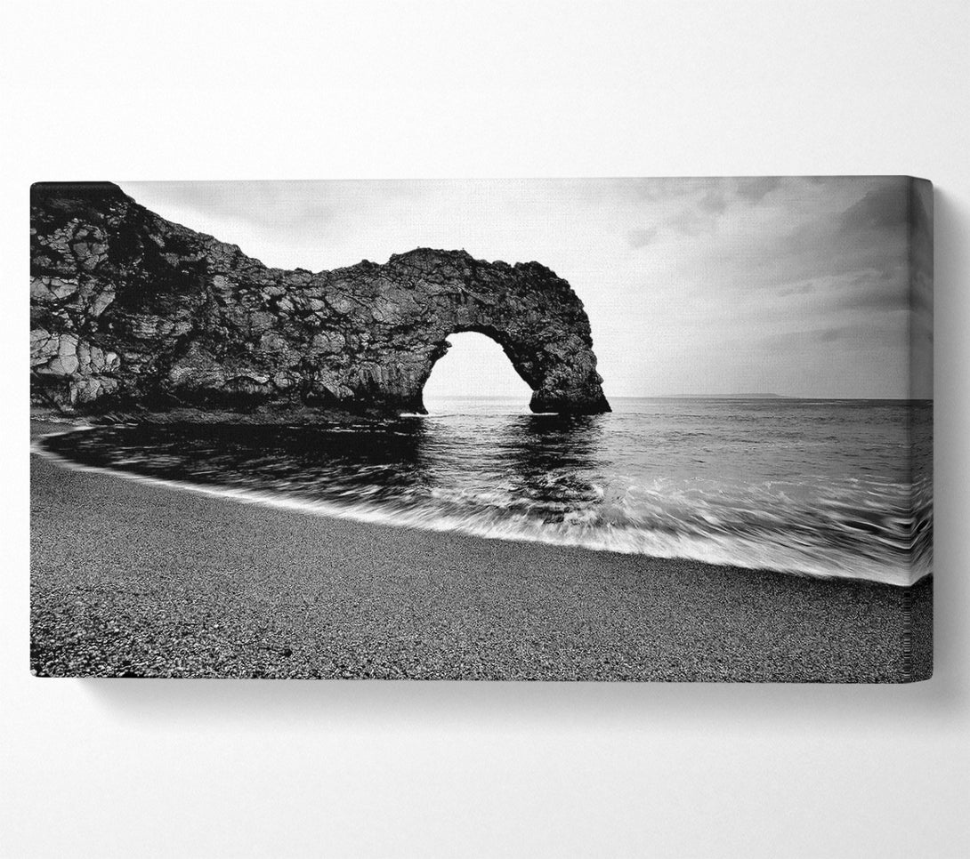  A Canvas Print of Gateway To The Ocean B n W Canvas Art