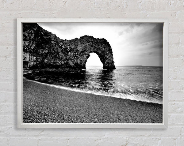 Gateway To The Ocean B n W Framed Print