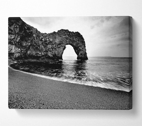  A Canvas Print of Gateway To The Ocean B n W Canvas Art