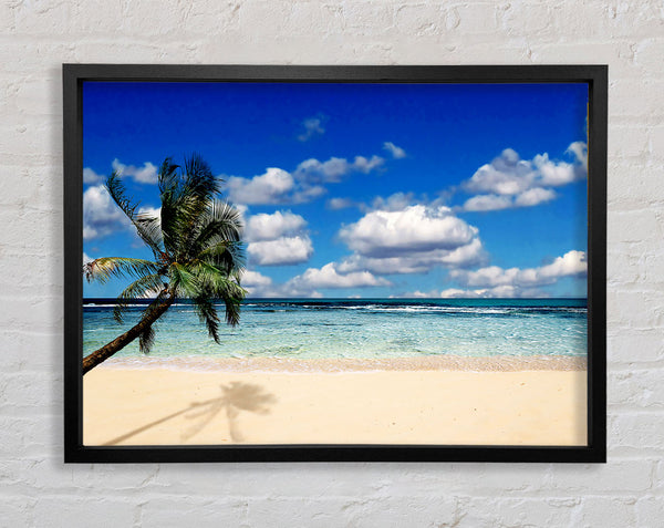 Palm Tree Island Paradise Framed Print