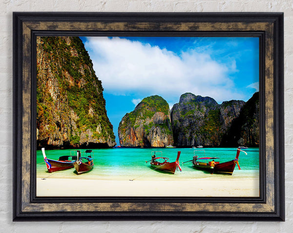 Paradise Island Monuments Framed Print