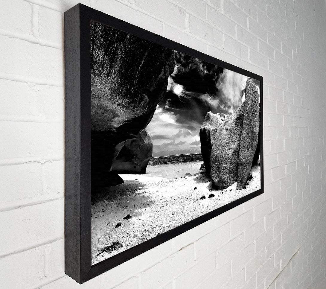  A Canvas Print of Paradise Storms B n W Canvas Wall Art