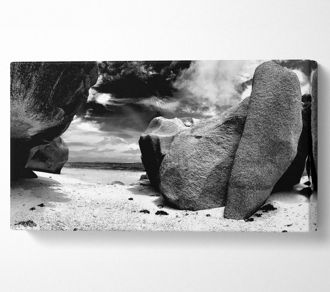  A Canvas Print of Paradise Storms B n W Canvas Wall Art