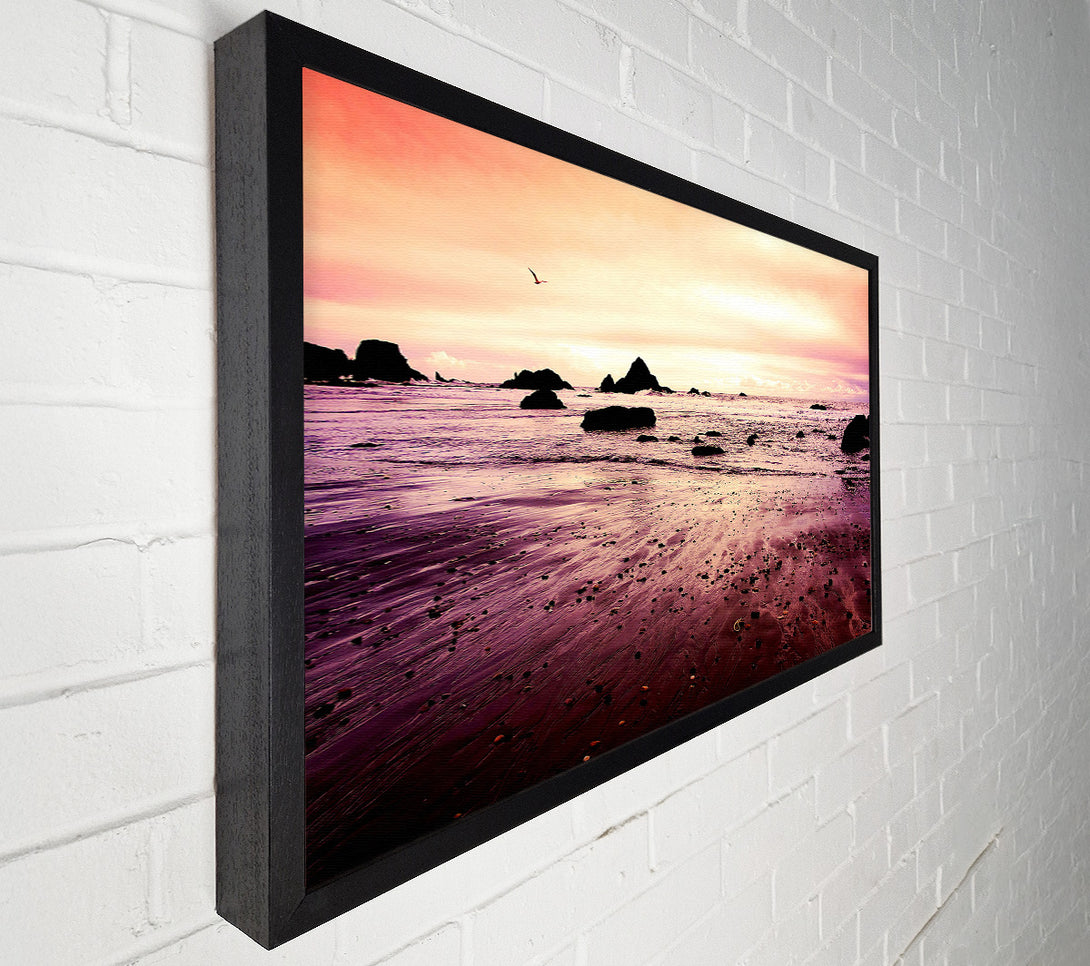  A Canvas Print of Peach Sunset Skies Canvas Print