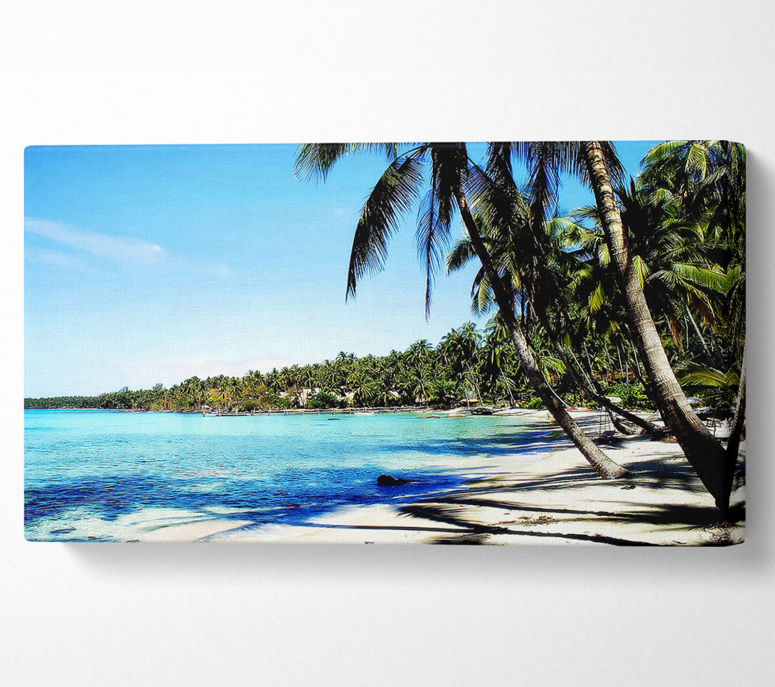  A Canvas Print of Relaxing Palm Tree Island Canvas Wall Art