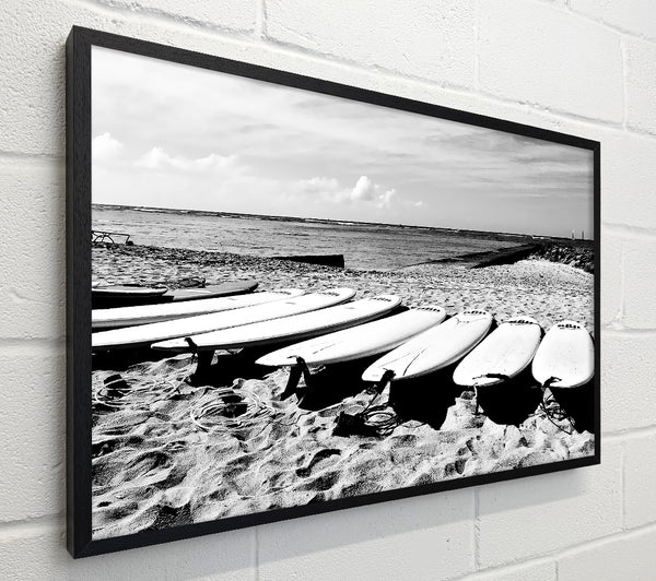 Surfboard Line-Up B n W