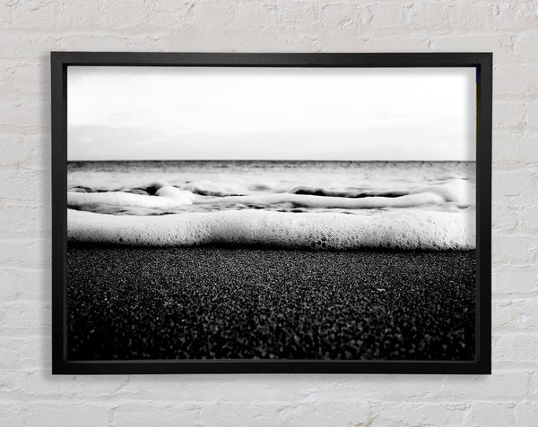 The Ebb Of The Ocean B n W Framed Print