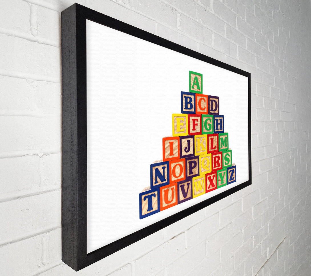  A Canvas Print of Alphabet Blocks White Canvas Art