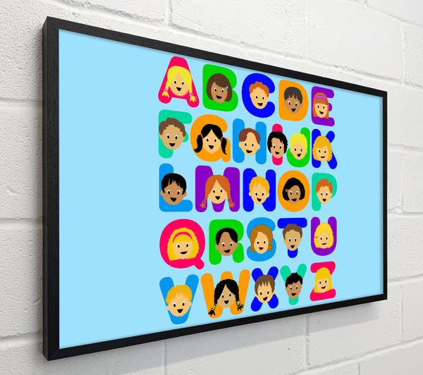 Alphabet Children Baby Blue