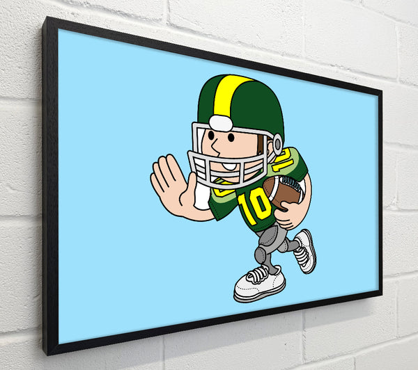 American Football Sport Player Baby Blue