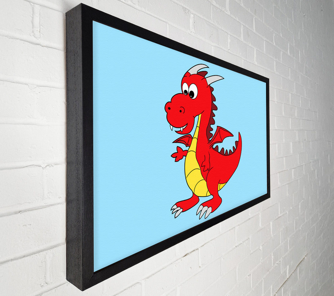  A Canvas Print of Big Dragon Baby Blue Canvas Print