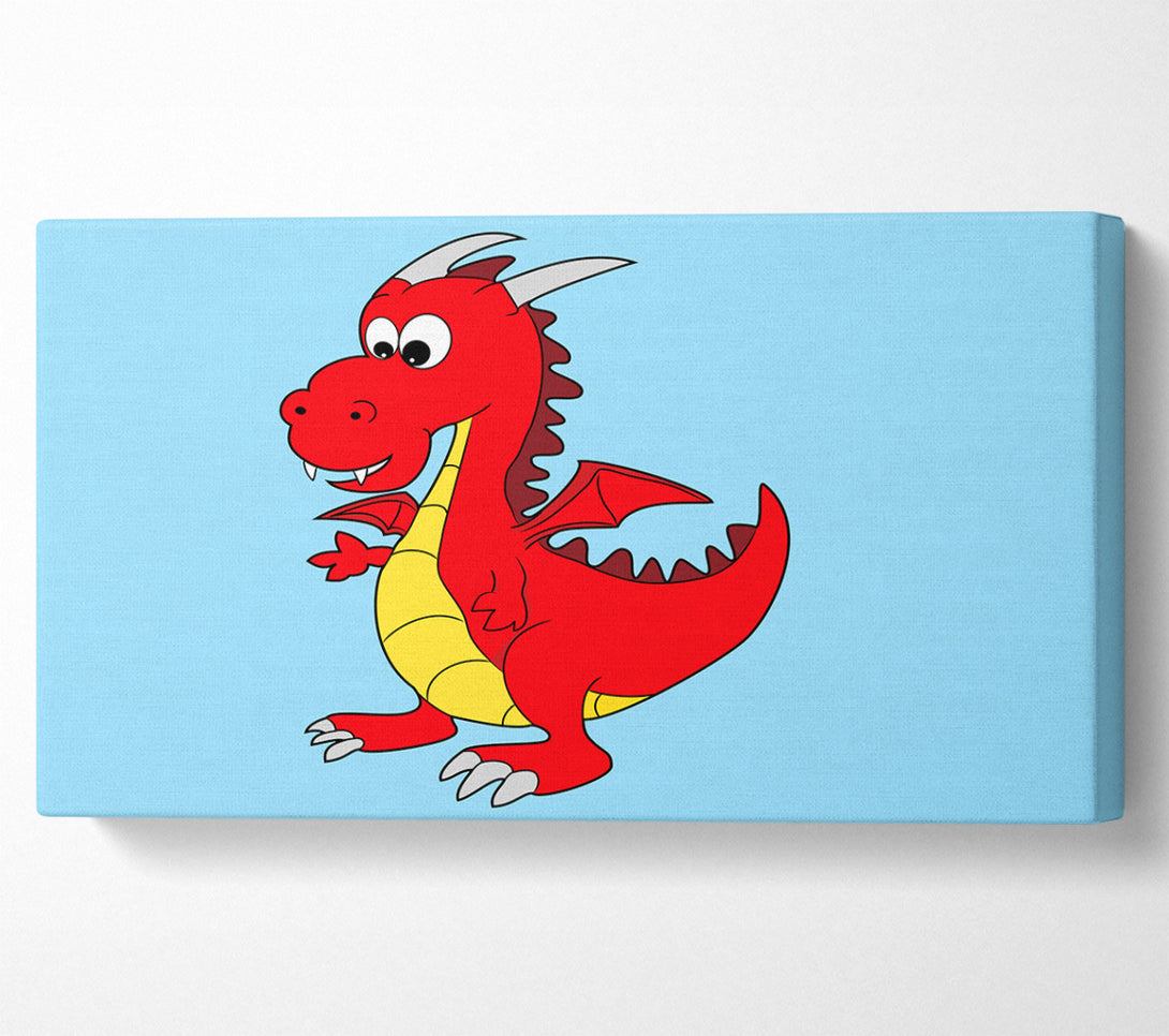  A Canvas Print of Big Dragon Baby Blue Canvas Print
