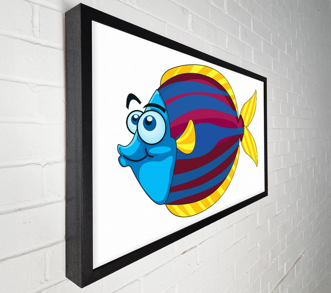  A Canvas Print of Big Happy Fish White Canvas Print