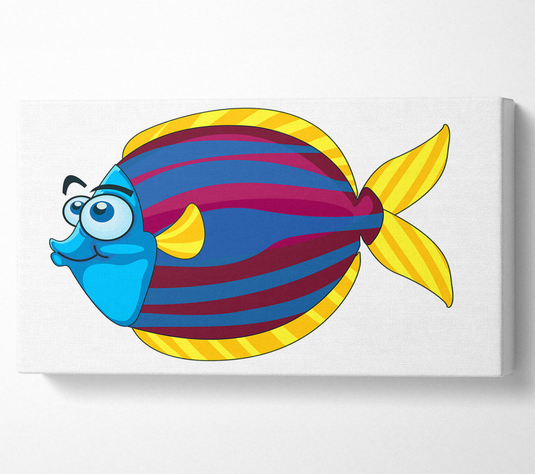  A Canvas Print of Big Happy Fish White Canvas Print