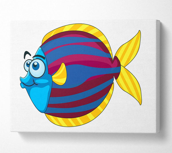  A Canvas Print of Big Happy Fish White Canvas Print