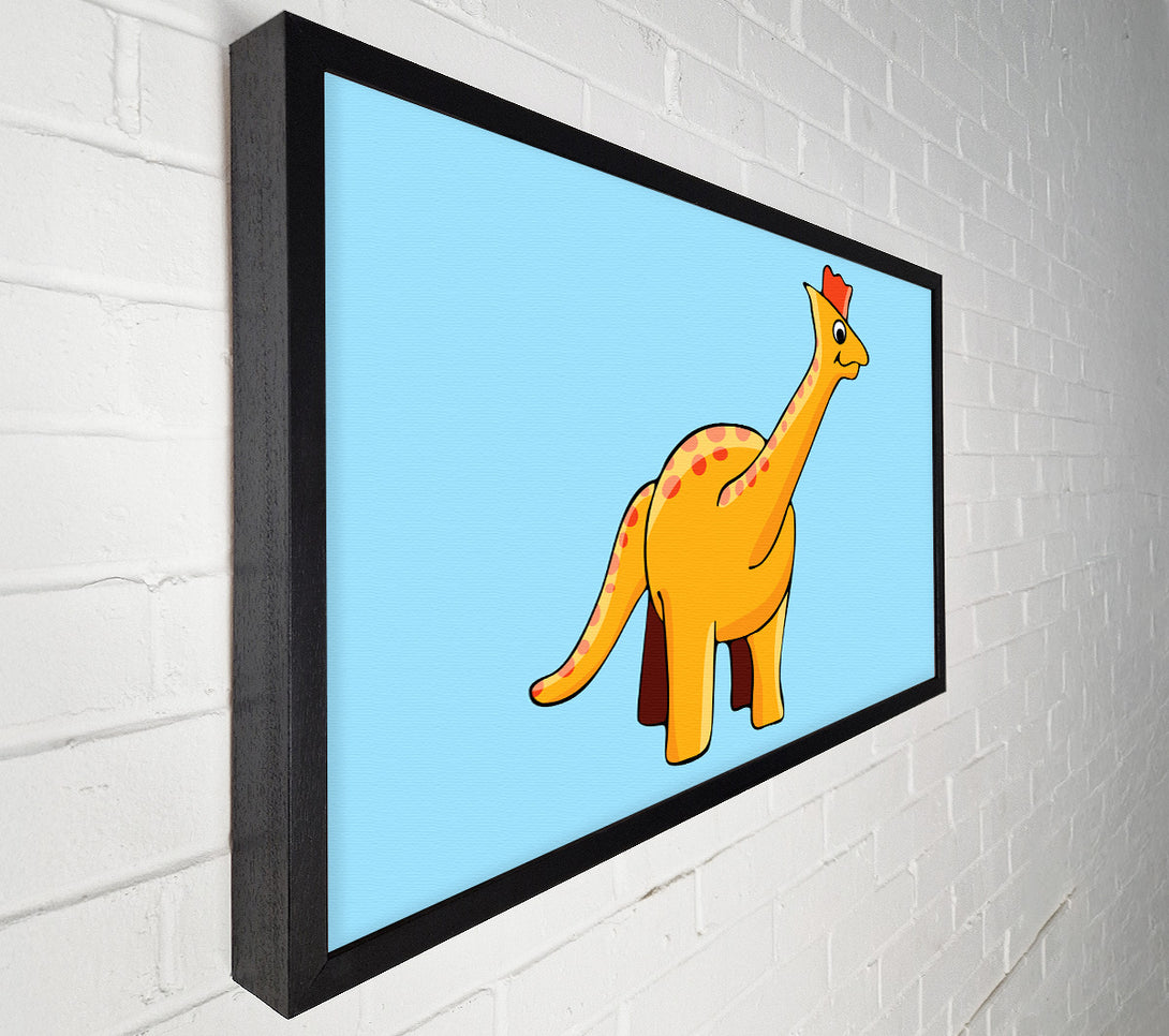  A Canvas Print of Big Herbivore Dinosaur Long Neck Baby Blue Canvas Art
