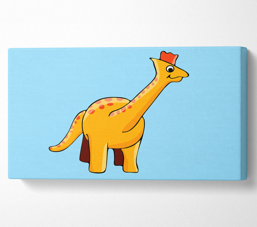  A Canvas Print of Big Herbivore Dinosaur Long Neck Baby Blue Canvas Art