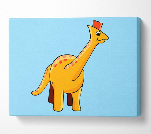  A Canvas Print of Big Herbivore Dinosaur Long Neck Baby Blue Canvas Art