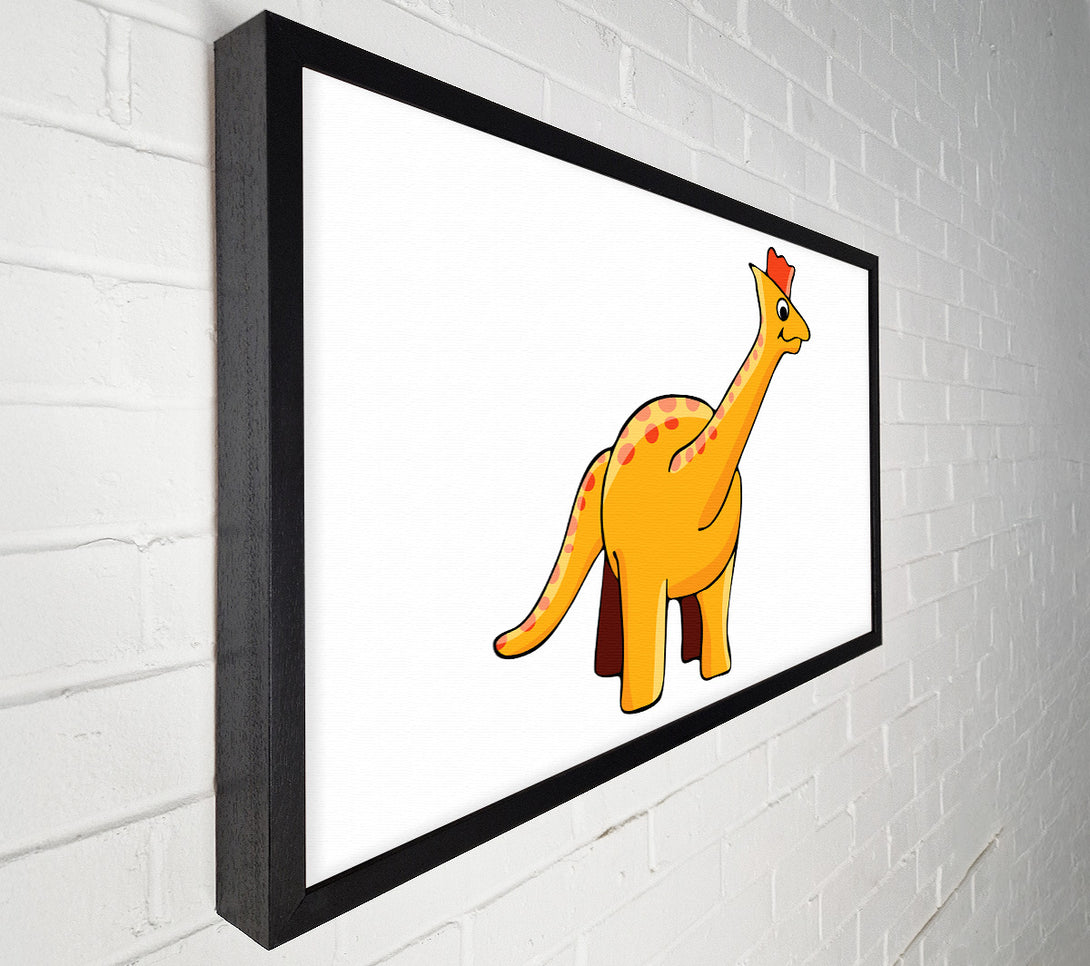  A Canvas Print of Big Herbivore Dinosaur Long Neck White Canvas Wall Art