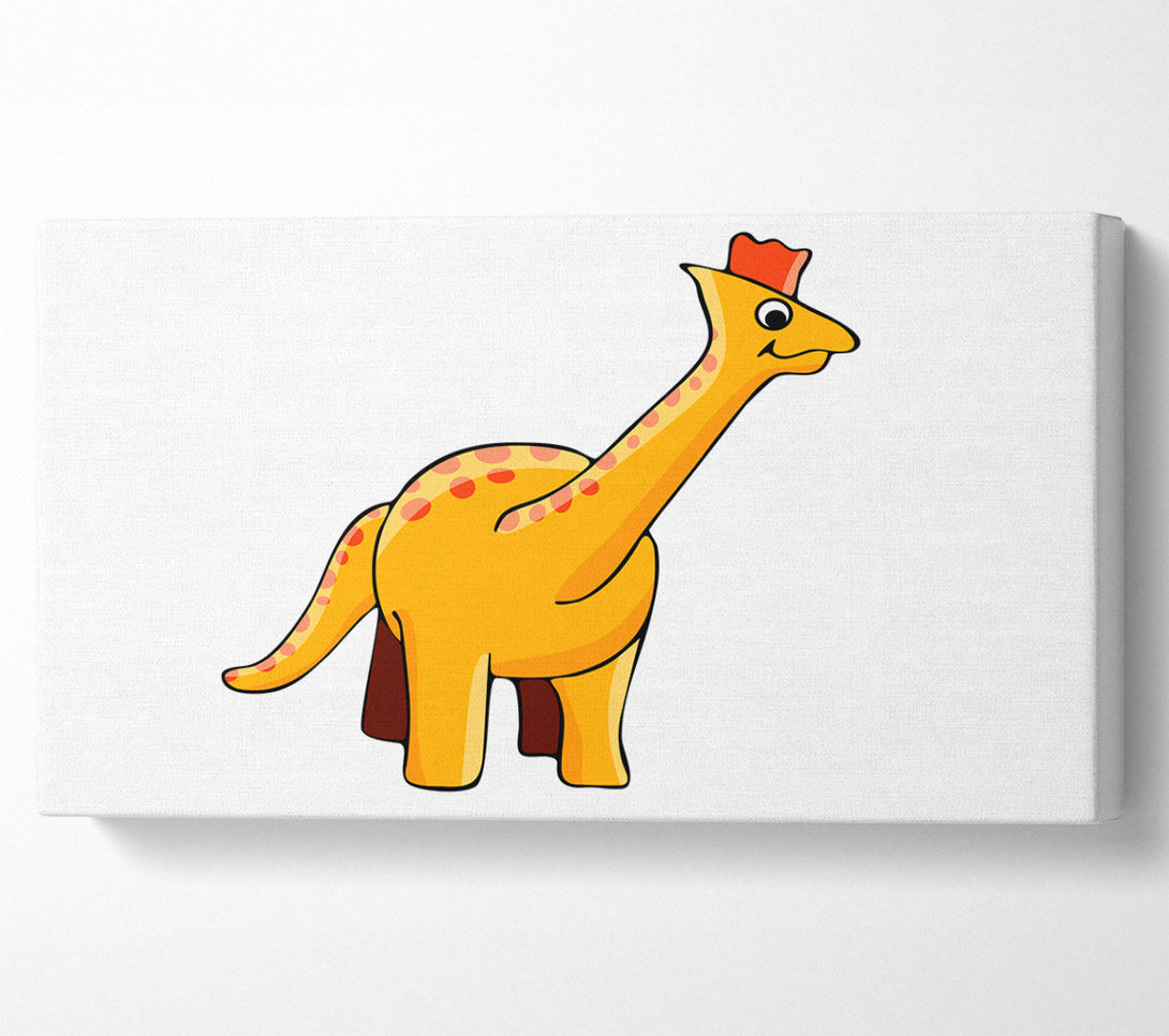  A Canvas Print of Big Herbivore Dinosaur Long Neck White Canvas Wall Art