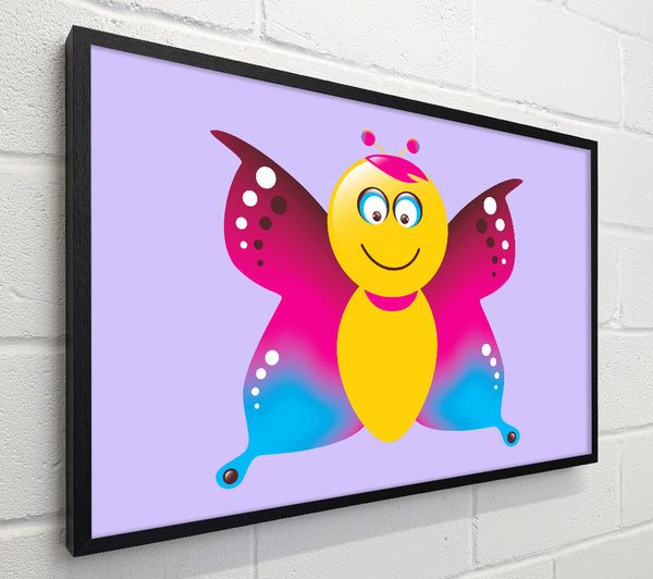 Butterfly Cartoon Face Lilac