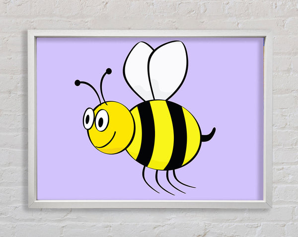 Buzzing Bee Lilac Framed Print