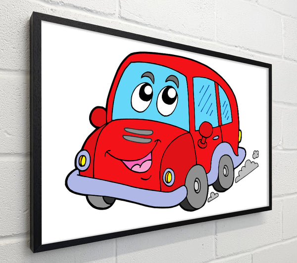Car With Face Smokey White