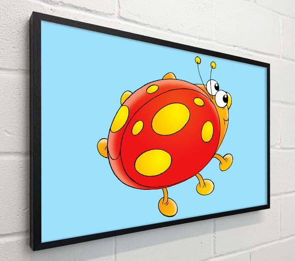 Cartoon Ladybug Baby Blue