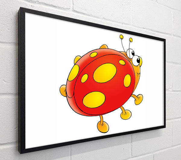Cartoon Ladybug White