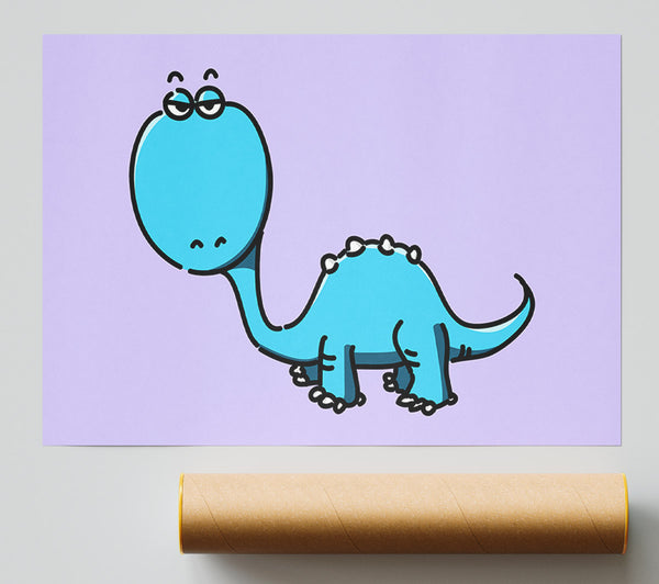 Dinosaur Not Impressed Lilac Poster