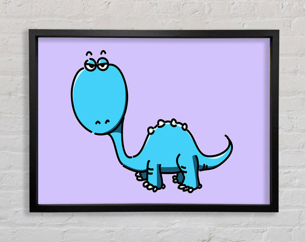 Dinosaur Not Impressed Lilac Framed Print