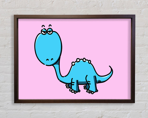 Dinosaur Not Impressed Pink Framed Print