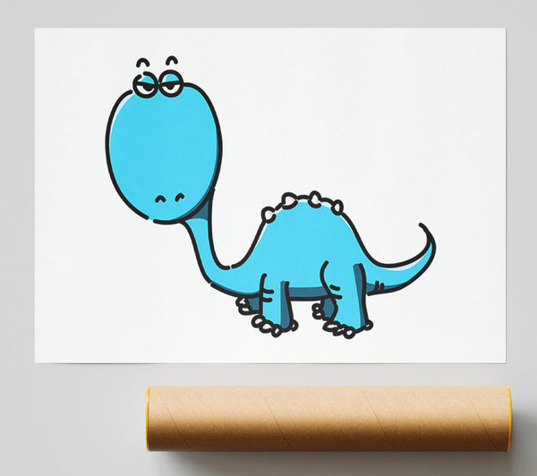 Dinosaur Not Impressed White Print