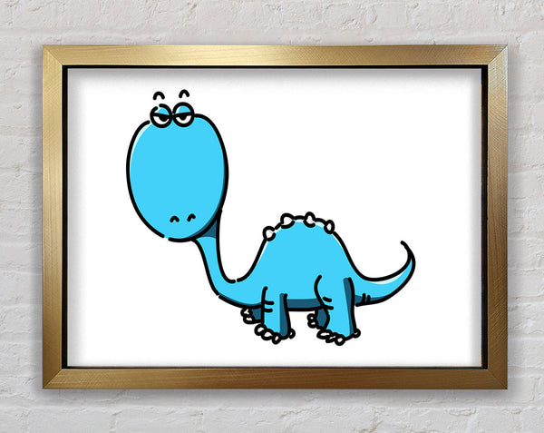 Dinosaur Not Impressed White Framed Print