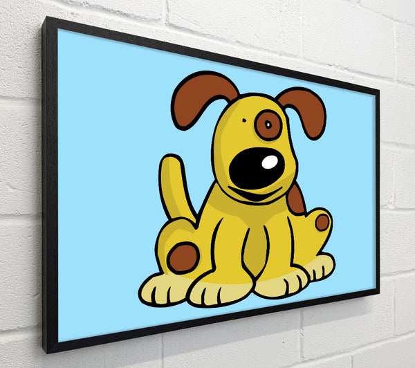Dog Cartoon Tail Baby Blue
