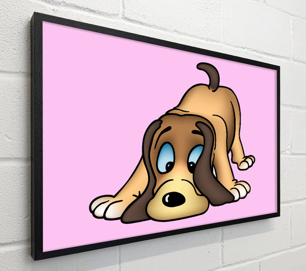 Dog Sniffing Pink