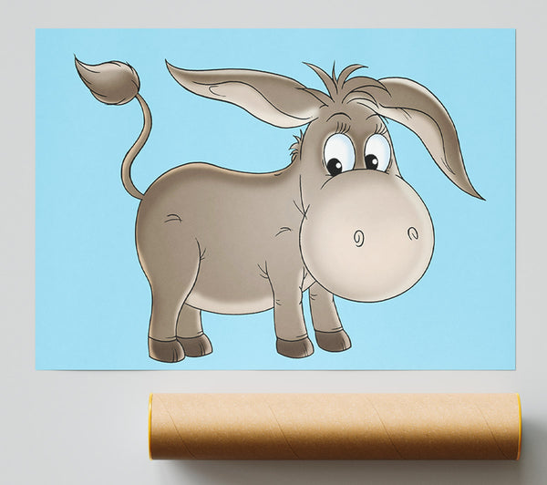 Donkey Short Legs Baby Blue Print