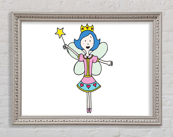 Fairy Princess White Framed Print