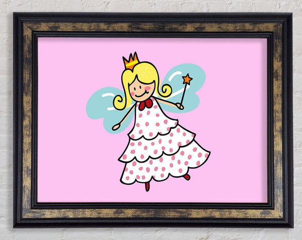 Flying Fairy Pink Framed Print