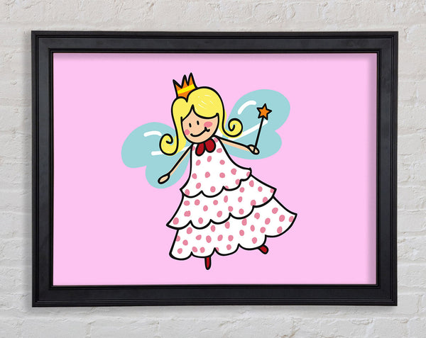 Flying Fairy Pink Framed Print