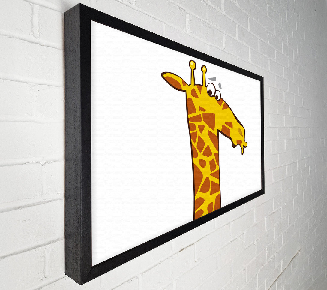  A Canvas Print of Funny Confused Zebra White Canvas Art