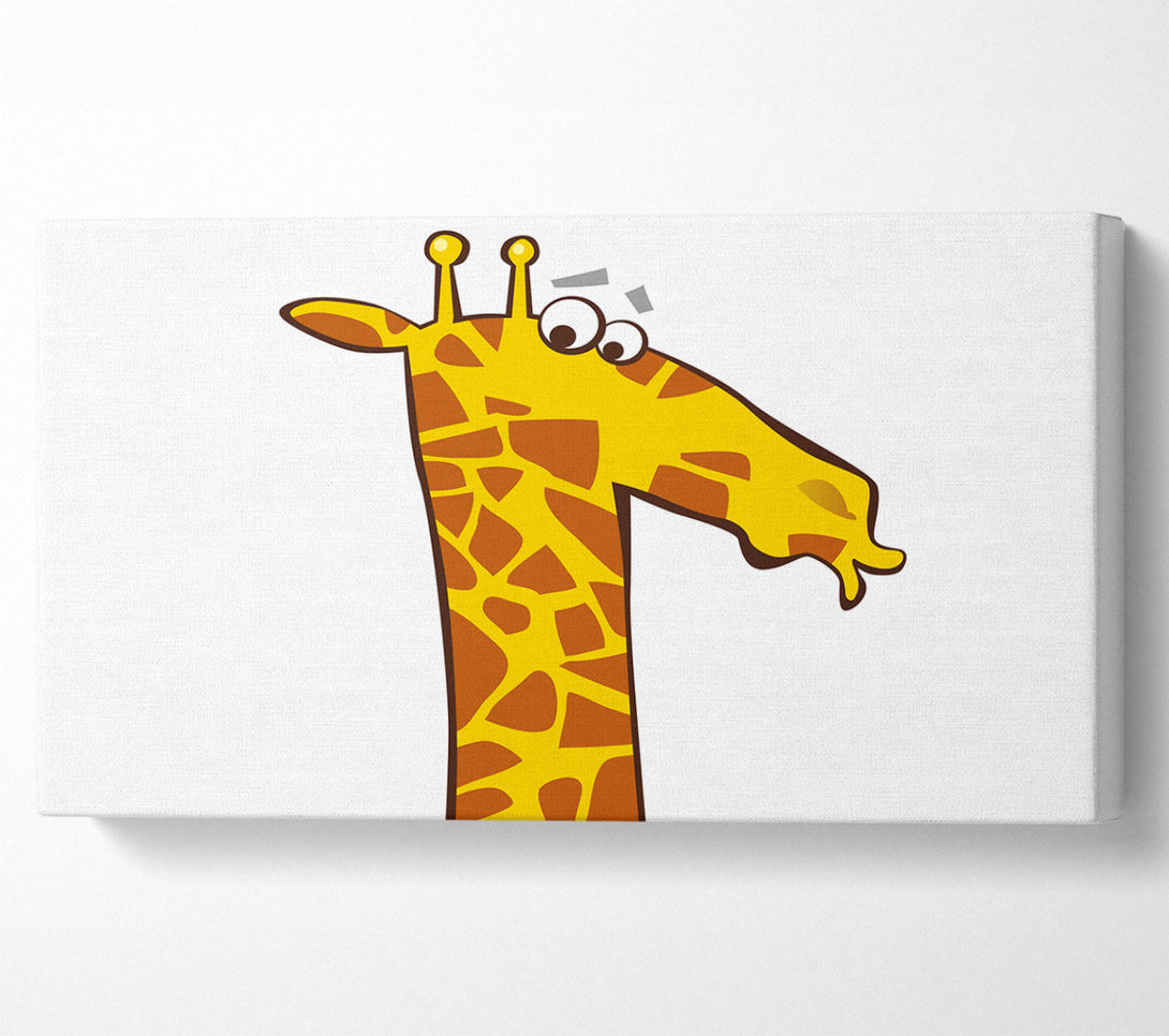  A Canvas Print of Funny Confused Zebra White Canvas Art