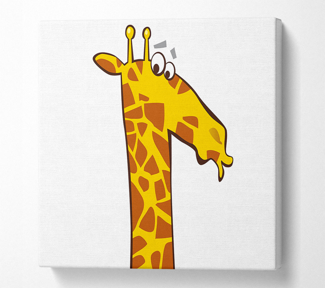  A Canvas Print of Funny Confused Zebra White Canvas Art