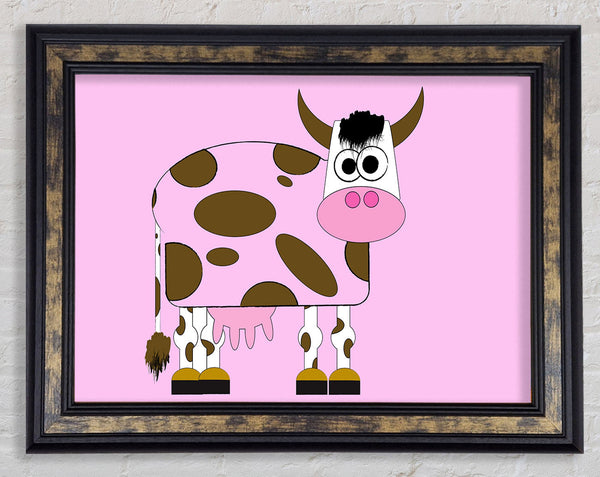 Funny Cow With Hair Pink
