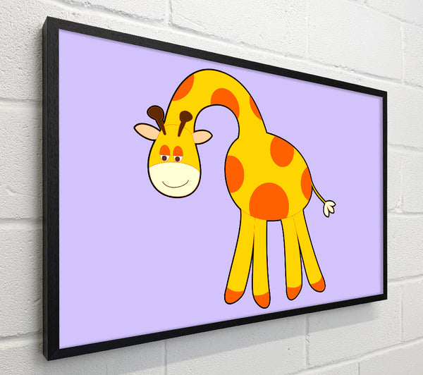 Funny Giraffe Looking Down Lilac