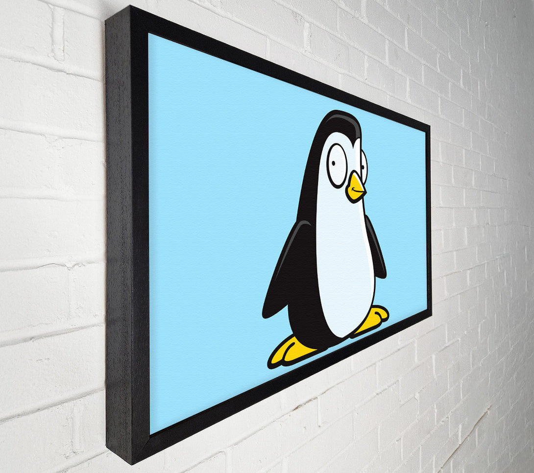  A Canvas Print of Funny Penguin Baby Blue Canvas Print