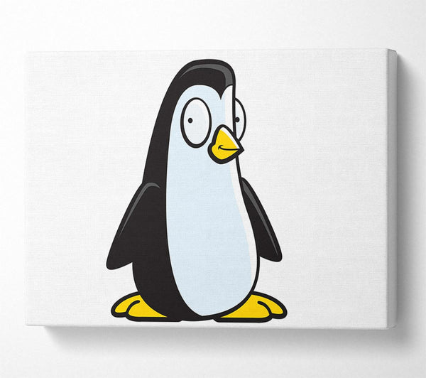  A Canvas Print of Funny Penguin White Canvas Wall Art