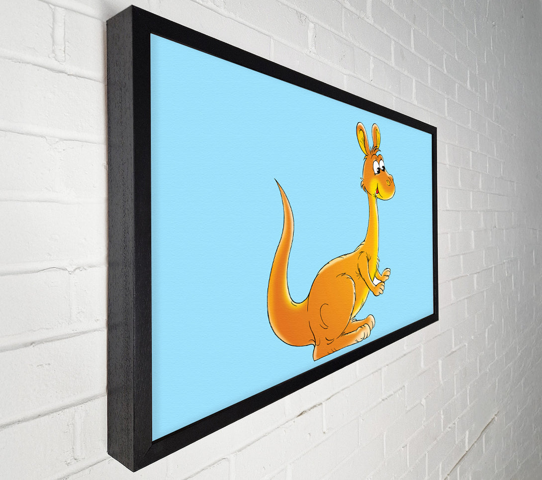  A Canvas Print of Fuzzy Kangeroo Baby Blue Canvas Art