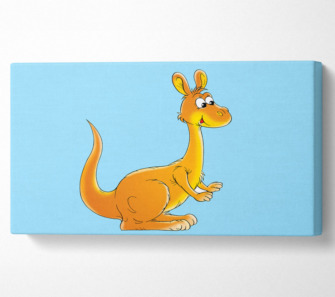 A Canvas Print of Fuzzy Kangeroo Baby Blue Canvas Art