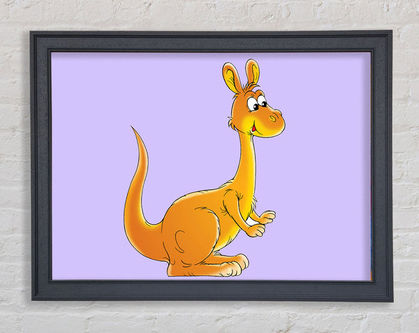 Fuzzy Kangeroo Lilac Framed Print